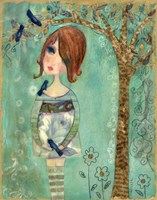 She Loves Birds Fine Art Print