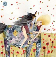 Wind In The Poppy Field Fine Art Print