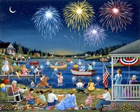 Lakeside on the Fourth Fine Art Print