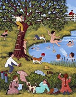 Playful Pranks at the Pond Fine Art Print