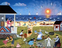 Red Sails at Sunset Fine Art Print