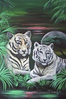 Fantasy Tigers Fine Art Print
