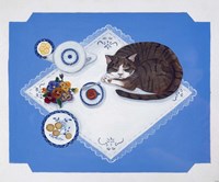 Tabby Loves Breakfast Fine Art Print