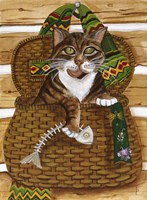 Look What's In The Fishing Creel Fine Art Print