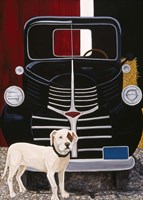 Virgil In Front Of The Ranch Truck Fine Art Print