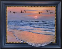 Sundown With Swans Fine Art Print