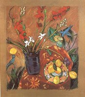 Lemon Blue Birds Fine Art Print