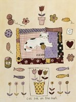Cat Sat on the Mat Fine Art Print