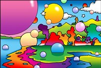 Bubbles Landscape Fine Art Print