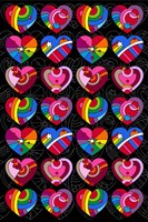 Pop Art Hearts Fine Art Print