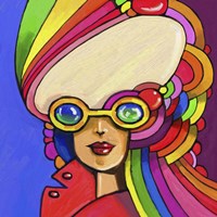 Pop Sunglasses Lady Fine Art Print