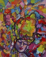 Mardi Gras Lady 6152 Fine Art Print