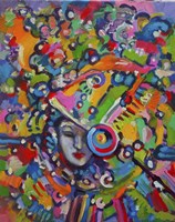 Mardi Gras Lady 6153 Fine Art Print