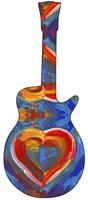 Pop Art Guitar Heart Brush Fine Art Print