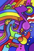 Pop Art Guitar Note Fine Art Print