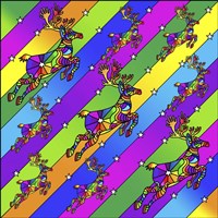 Pop Art Reindeer Fine Art Print