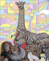 Art Deco Zoo Fine Art Print