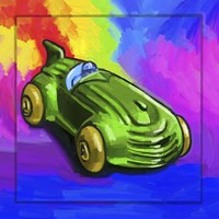 Pop Art Deco Race Car Toy Fine Art Print