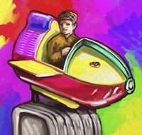 Kiddie Rocket Ride Fine Art Print