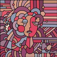 Pop Art Deco Face 116 Fine Art Print