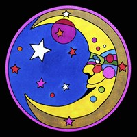 Pop Art Moon Circle Fine Art Print