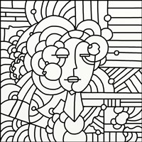 Art Deco Face 116 Fine Art Print