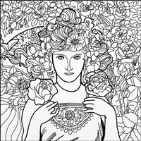 Mucha Lady 2 Fine Art Print