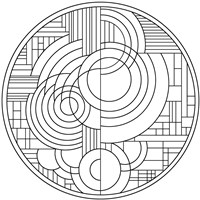 Pop Art Deco Circles 1 Fine Art Print