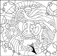 Peace Love Music Circle Fine Art Print