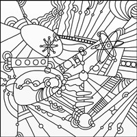 Retro Lineart Fine Art Print