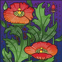 Hollyhocks 316 Fine Art Print