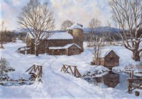 Spring House By The Bridge Fine Art Print