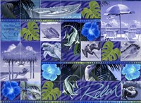 Blue Coastal Mosaic Fine Art Print