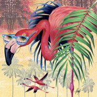Cool Flamingoes Fine Art Print
