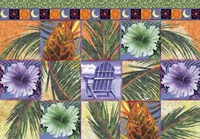 Quilt Palm Flower Mosaic Fine Art Print