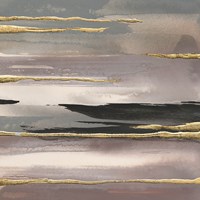 Gilded Morning Fog II Gold Fine Art Print