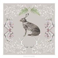 Hare & Antlers I Fine Art Print