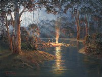 Megalong Creek Moonrise Fine Art Print