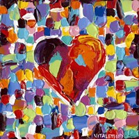 Mosaic Heart III Fine Art Print