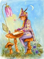 Elf Scribe Fine Art Print