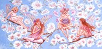 Four Fairies On A Branch Fine Art Print