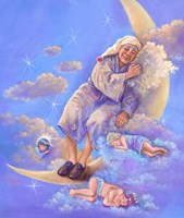 Man In The Moon Sleeping Fine Art Print