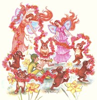 Spring Bunny Dance Fine Art Print