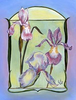 Art Deco Irises Framed Print