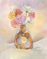 Vase Of Mums Fine Art Print