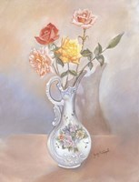 Vase Of Roses Fine Art Print