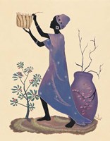 Weaving Basket - Purple Dress Fine Art Print