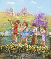 Daffodils - Garden Gates Fine Art Print