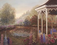 Gazebo With Foxgloves Fine Art Print