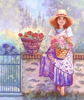 Geraniums - Garden Gates Fine Art Print